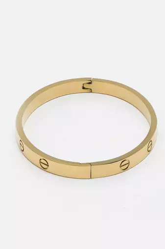 Unisex gold-plated kada bracelet
