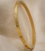 Unisex gold-plated kada bracelet