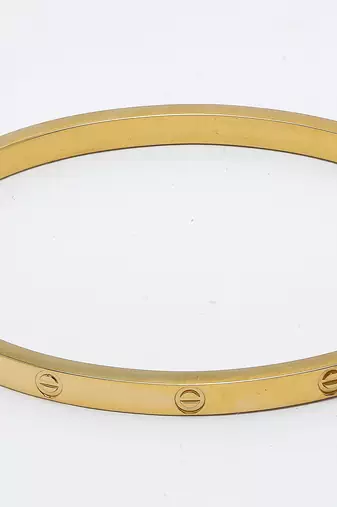 Unisex gold-plated kada bracelet