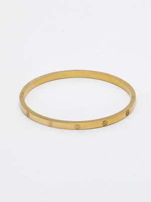 Unisex gold-plated kada bracelet 4
