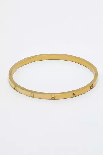 Unisex gold-plated kada bracelet