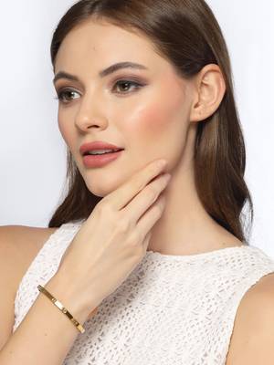 Unisex gold-plated kada bracelet 5