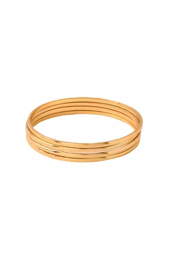Women's set of 4 gold-plated traditional daily use bangles