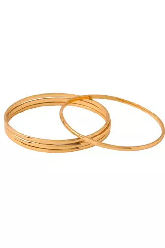 Women's set of 4 gold-plated traditional daily use bangles