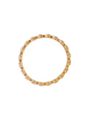 Women's set of 2 gold-plated kundan studded traditional bangles 5