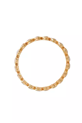 Women's set of 2 gold-plated kundan studded traditional bangles