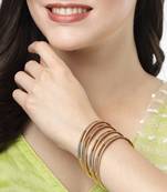 Women set of 4 gold-plated cz-studded traditional bangles