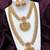 Temple jewelry set with ganesha pendant traditional south indian gold plated multi-layer necklace set