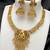 Temple jewelry set with ganesha pendant traditional south indian gold plated multi-layer necklace set