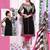Black Printed unstitched salwar  with dupatta