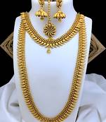 Exquisite handcrafted gold filigree bridal necklace and earrings set