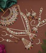 Multi color kundan dulhan set
