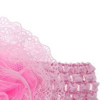 Akinoskids Infant Girls Flower Chiffon Lace Yard Knitting Hair Weave Crochet Baby Newborn Light Pink Soft Headband 3