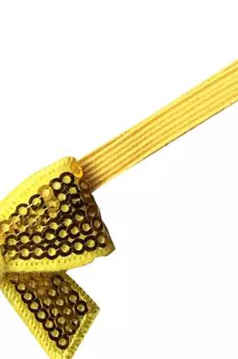 Akinoskids Yellow Sparkly/Glitter Sequin Bowknot Elastic Newborn Soft  Headband