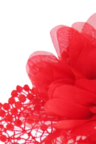 Akinoskids Embroided Red Big Flower Princess Newborn Babygirl Soft Headband