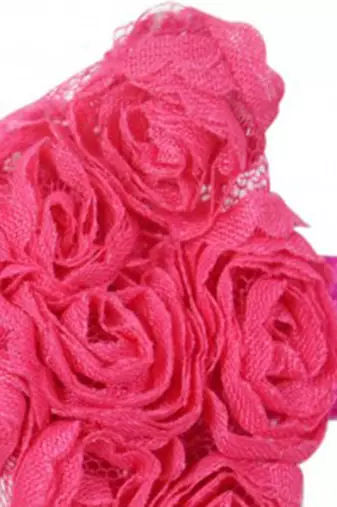 Akinoskids Hot Pink Elastic Rose Flower Newborn Babygirl Soft Headband