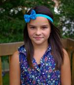 Akinoskids Light Blue Elastic Rose Flower Newborn Babygirl Soft Headband