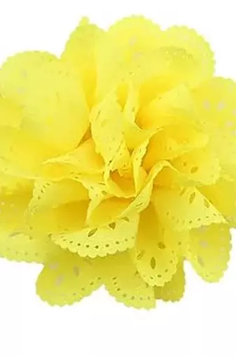 Akinoskids Wavy Edge Hollow Out Yellow Flower Soft Elastic Newborn Headband