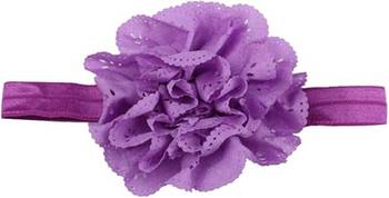 Akinoskids Wavy Edge Hollow Out Purple Flower Soft Elastic Newborn Headband 2