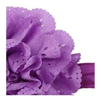 Akinoskids Wavy Edge Hollow Out Purple Flower Soft Elastic Newborn Headband 3