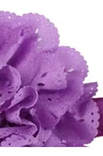 Akinoskids Wavy Edge Hollow Out Purple Flower Soft Elastic Newborn Headband