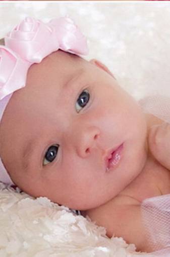 Akinoskids Light Pink 3 Rosset Flower Elastic Newborn Babygirl Soft Headband