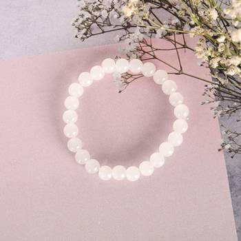 Unisex  white marbel crystal elasticated bracelet 1