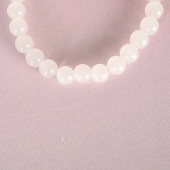 Unisex  white marbel crystal elasticated bracelet 4