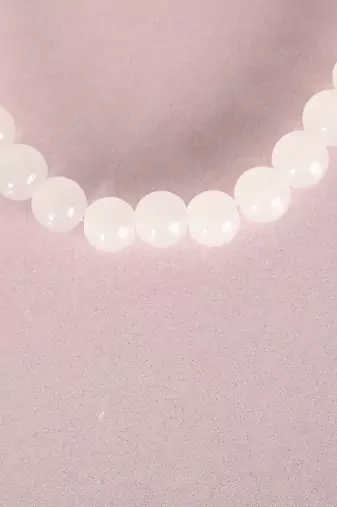Unisex  white marbel crystal elasticated bracelet