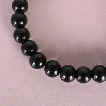 Unisex black marbel crystal elasticated bracelet 4