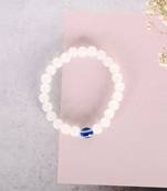 Unisex evil eye crystal elasticated braclet