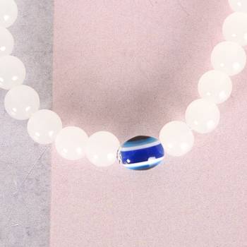 Unisex evil eye crystal elasticated braclet 4