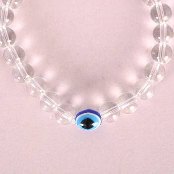 Unisex transparent beaded elasticated bracelet 4