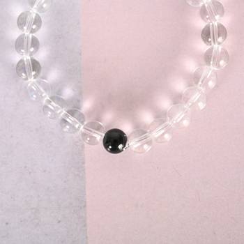 Unisex transparent beaded elasticated bracelet 4
