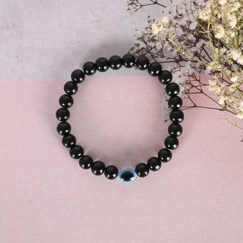 Unisex marble crystal beaded elasticated bracelet 2