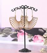Women golden hoop earrings
