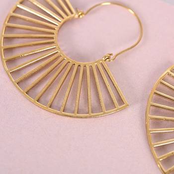 Women golden hoop earrings 4