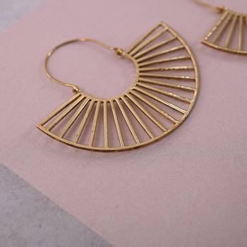 Women golden hoop earrings 5