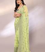 Printed bollywood georgette saree with blouse piece