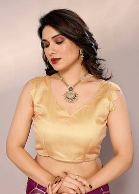 Self design, paisley, woven kanjivaram pure silk, organza saree with blouse piece 3