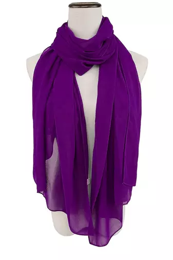 Purple embroidered georgette Islamic kaftans with hijab