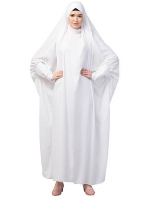 Nazneen Head to toe long cuff ready to wear one pc Jilbab with Naqab 1