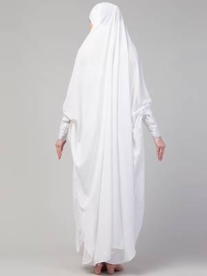 Nazneen Head to toe long cuff ready to wear one pc Jilbab with Naqab 2