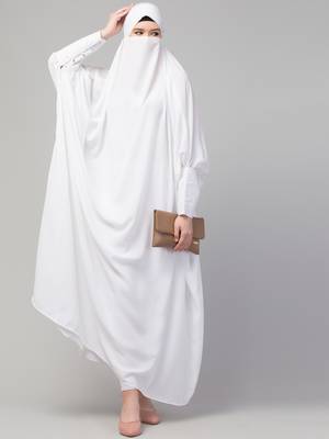 Nazneen Head to toe long cuff ready to wear one pc Jilbab with Naqab 4