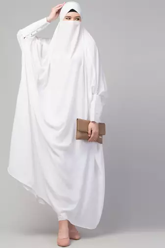 Nazneen Head to toe long cuff ready to wear one pc Jilbab with Naqab