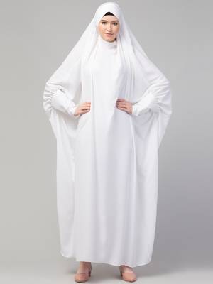 Nazneen Head to toe long cuff ready to wear one pc Jilbab with Naqab 6