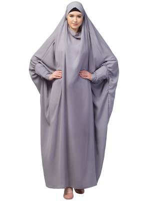 Nazneen Head to toe long cuff ready to wear one pc Jilbab with Naqab 1