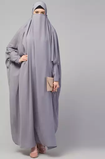 Nazneen Head to toe long cuff ready to wear one pc Jilbab with Naqab