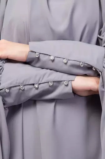 Nazneen Head to toe long cuff ready to wear one pc Jilbab with Naqab