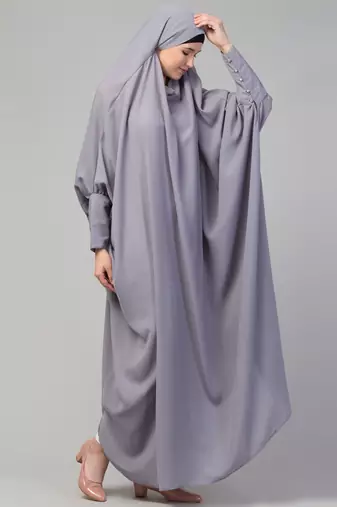 Nazneen Head to toe long cuff ready to wear one pc Jilbab with Naqab
